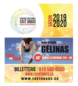 Programmation 2019-2020 - Centre culturel East Angus Jean-Claude Gélinas