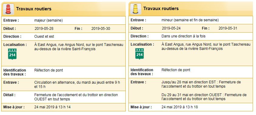 Travuax routiers